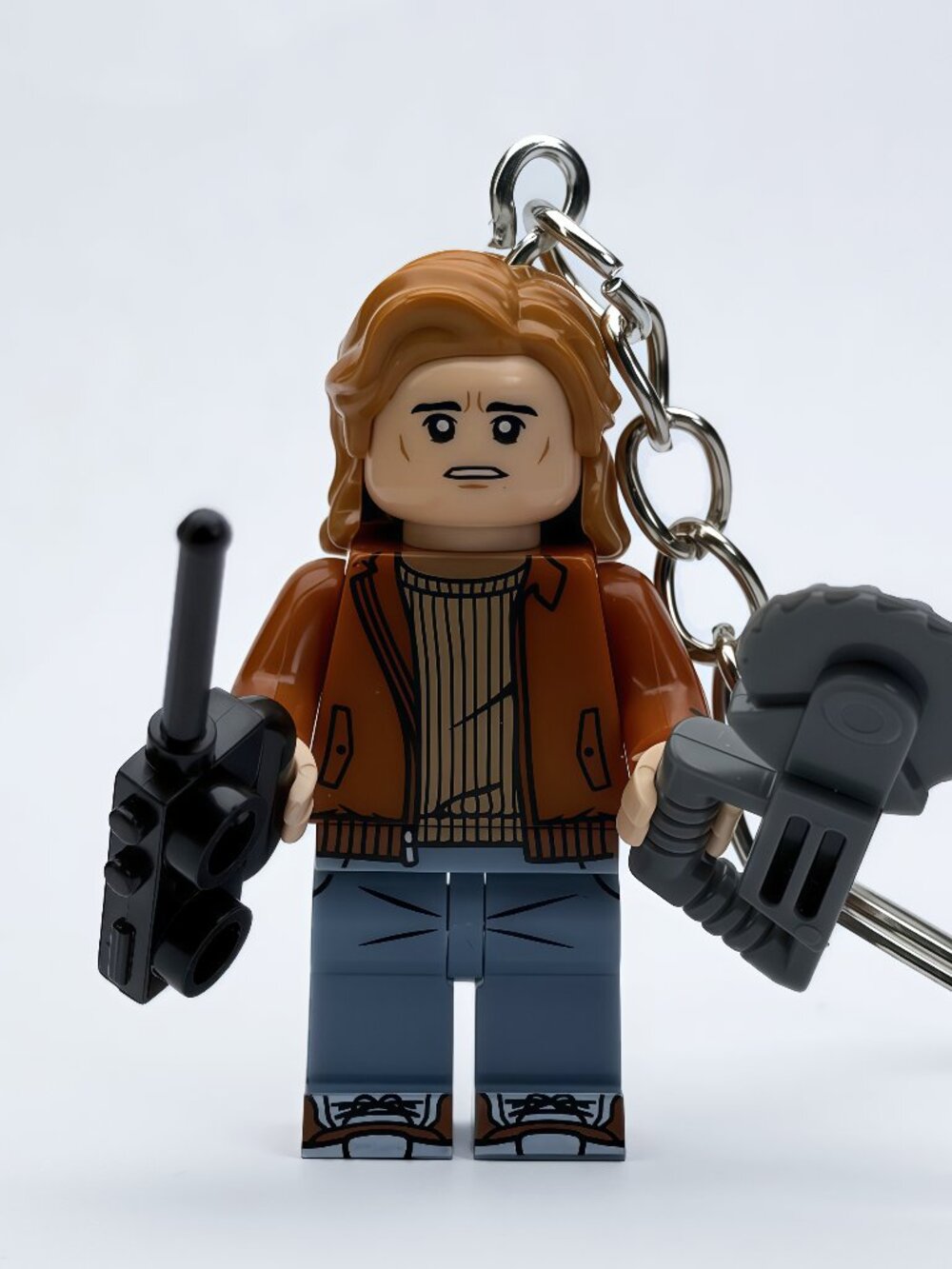 Stranger Things Steve Minifigure Keychain Custom Collectible Figure